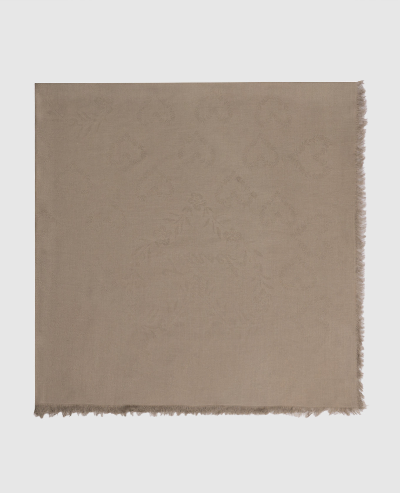 Khaki patterned scarf