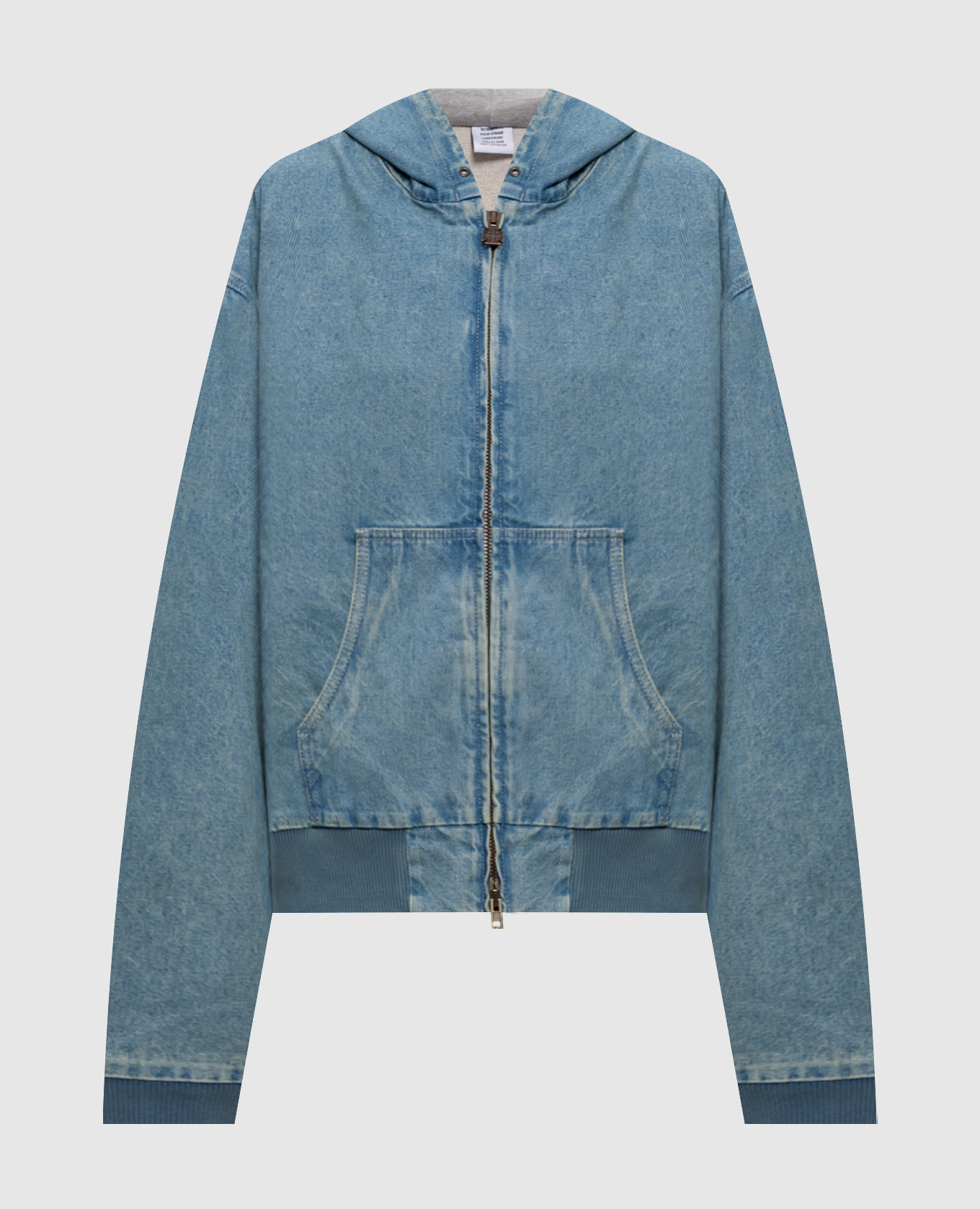 

Blue denim jacket with a distressed effect Vetements, Light blue