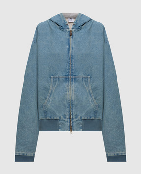 Vetements Blue denim jacket with a distressed effect ME76DJ061N1w