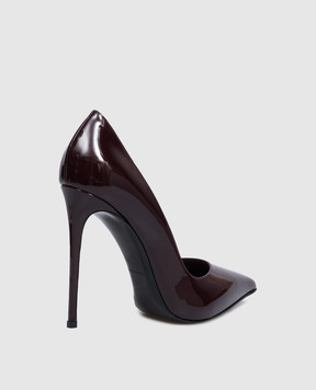 Le Silla Burgundy patent leather Eva shoes 2101M100R1PPGSM