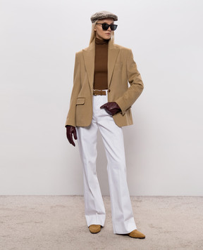 Dolce&Gabbana Brown ribbed cashmere turtleneck FXW95TJBW25