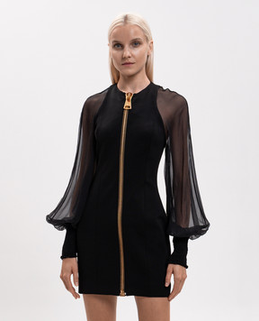 Balmain Black mini dress HF1R9461MI60