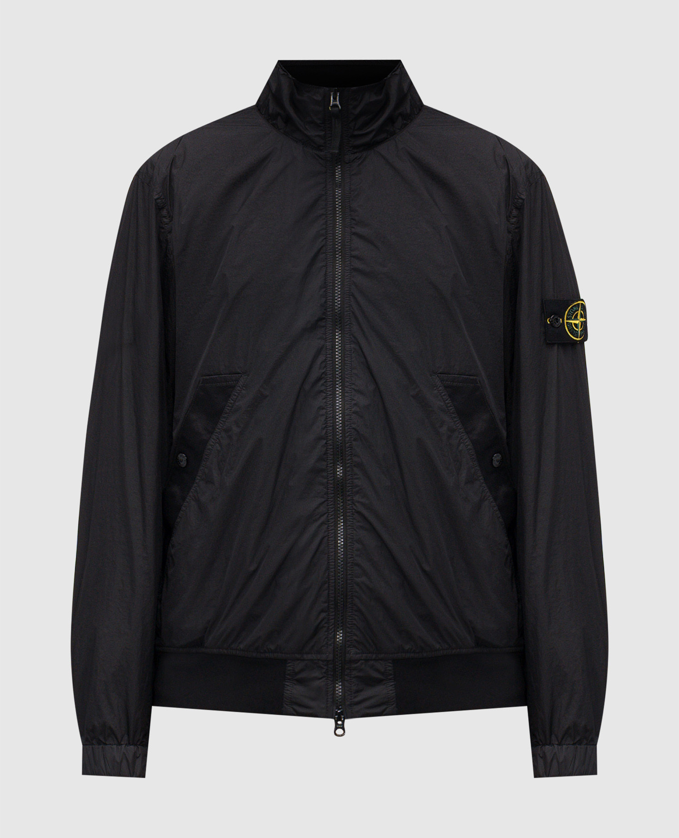 Black windbreaker with logo