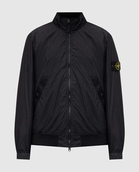 Stone Island Black windbreaker with logo L1S154100111S0A23
