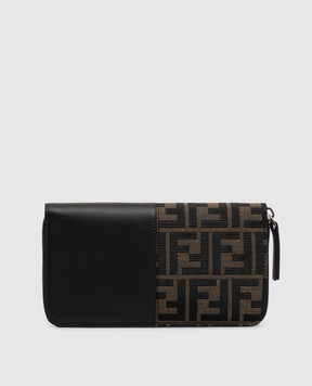 Fendi Black combination wallet with pattern 7M0210B139