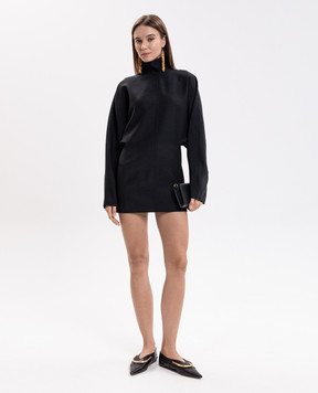 Carven Black wool and silk mini dress 6262K21110