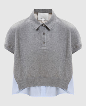 3.1 Phillip Lim Grey double-layered polo shirt E26110366TFT