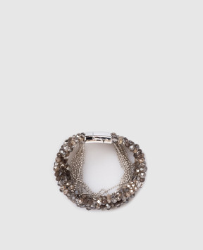 Peserico Brown bracelet with chains and beads A35508C0CC781