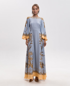 La DoubleJ Sorella blue silk dress DRE0923SIL026OCE01