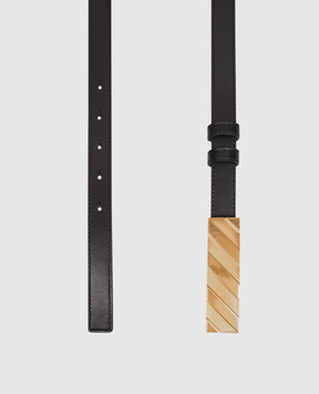 Off-White Black leather belt with Diag emblem OWRB13ES26LEA001