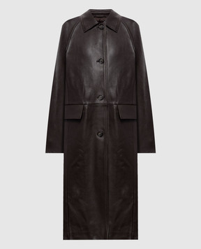 Toteme Brown leather coat 264WRO0280LE0007