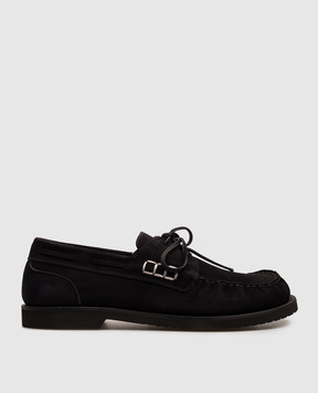 JW Anderson Navy blue suede topsiders MO0008LA0416