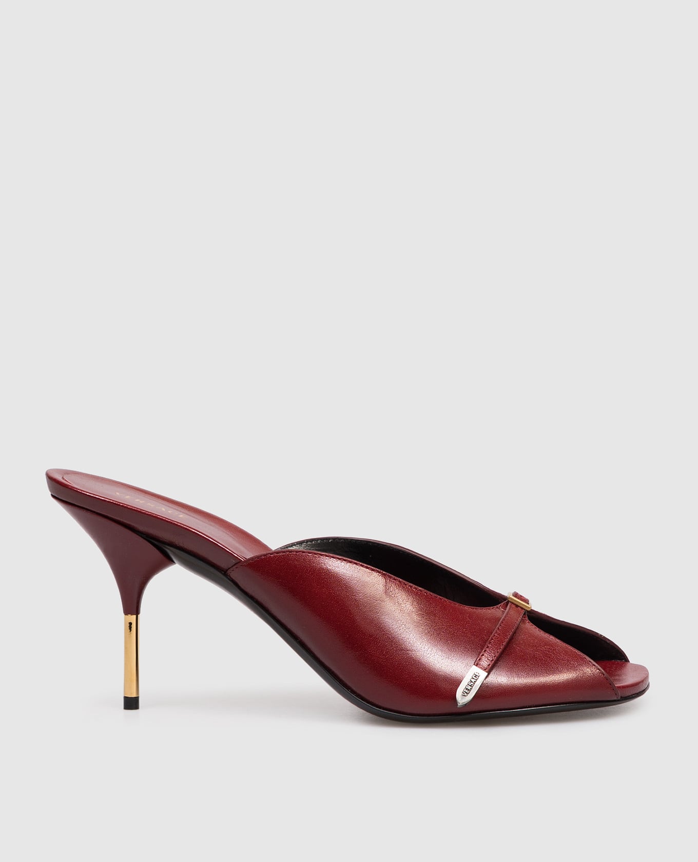 Nyx burgundy leather mules