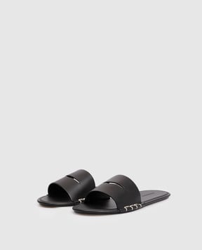 JW Anderson Black leather flip-flops FL0010LA0268