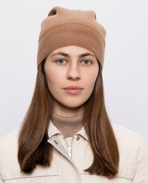 Peserico Brown hat with wool, silk and cashmere S36210F1209095
