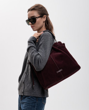 Gianni Chiarini ERA burgundy suede bag BS12570CMPL