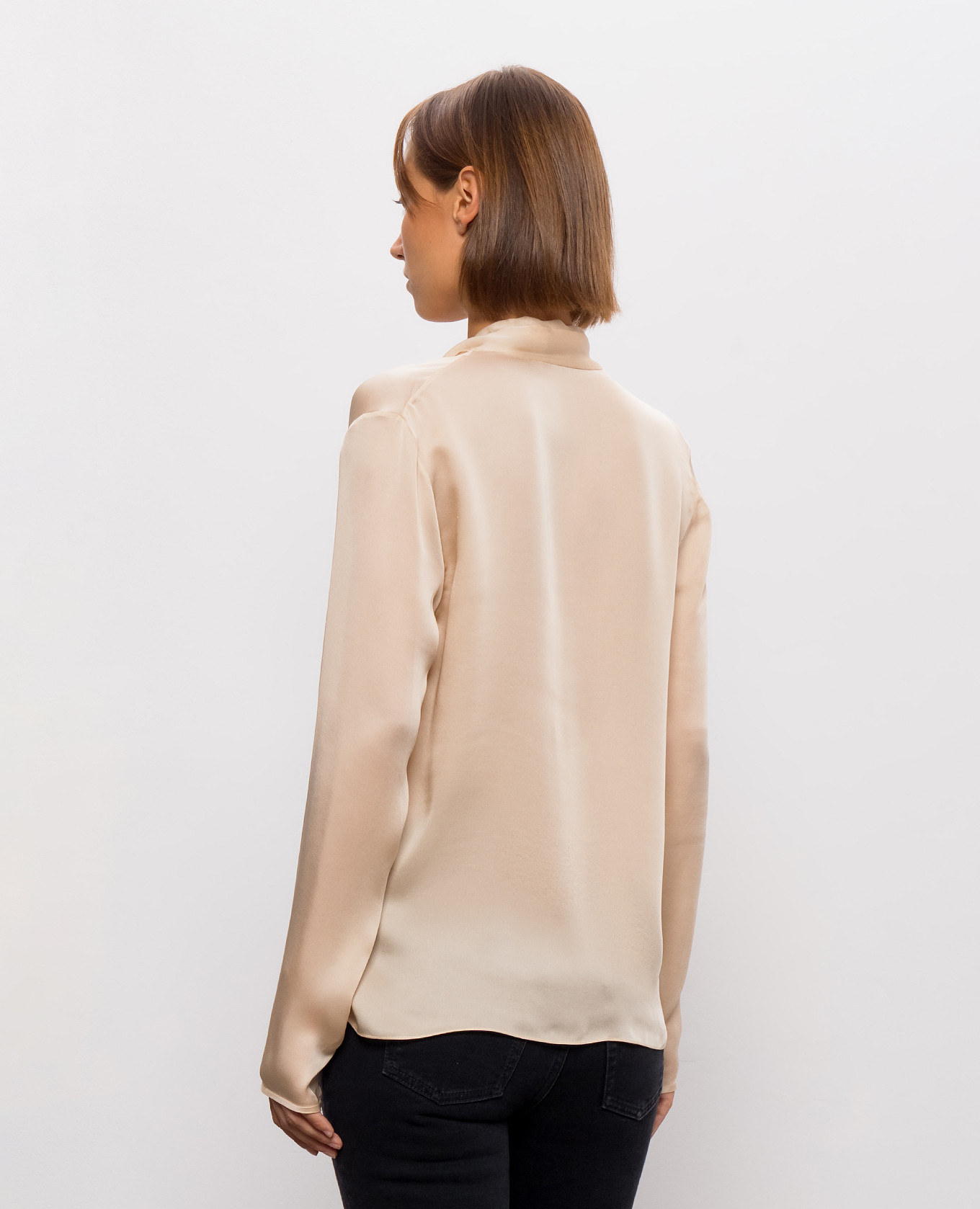 Beige silk blouse Balmain 4