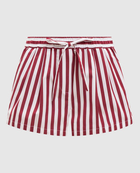 Dolce&Gabbana Burgundy striped shorts FTDMDTFR527