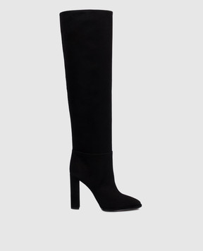 Le Silla Elsa black suede over the knee boots 7060C100RBPPPOW