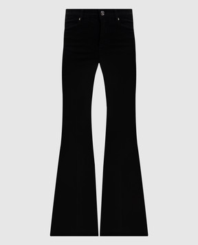 Twinset Black flared jeans with logo patch 261TP2680