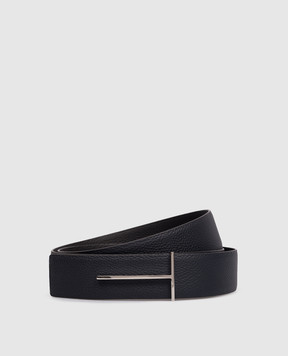 Tom Ford Dark blue leather belt TB331LCL236S