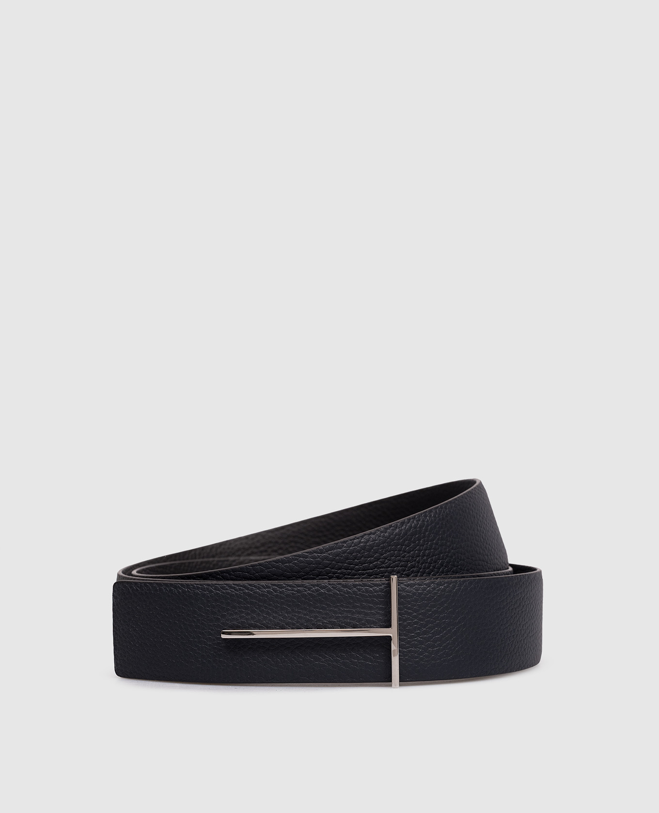 Dark blue leather belt