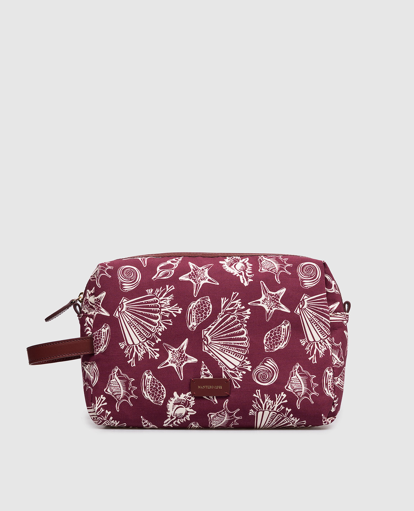 

Brenda burgundy cosmetic bag with linen MANTERO 1902