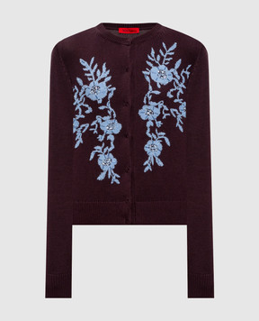Max & Co Brown cardigan with embroidery MCOATTILA