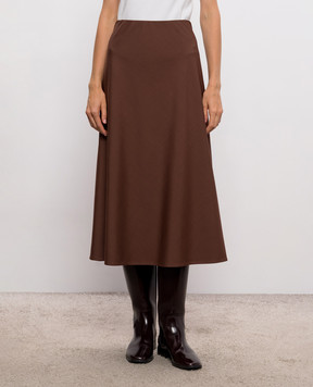 Brunello Cucinelli Brown skirt with wool MB143G3634