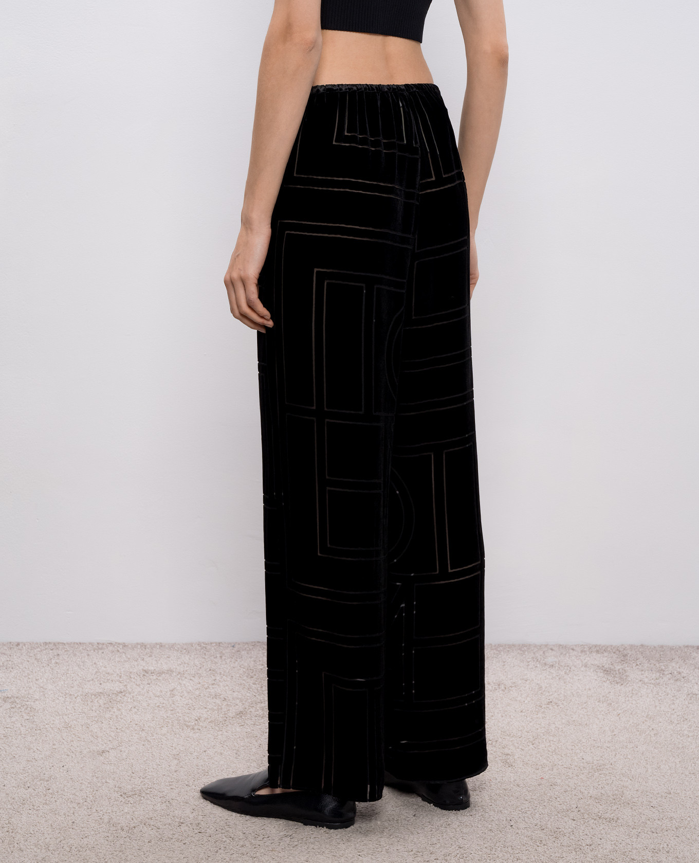 Black velvet pants with silk Toteme 3
