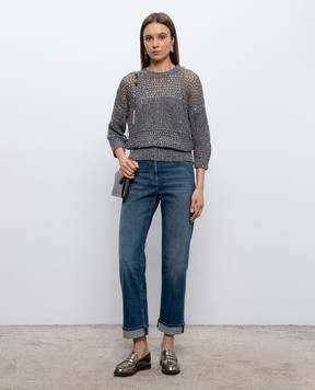 Peserico Blue jeans with cuffs A04589L86Q04291