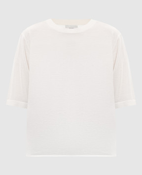 Loulou de Saison Nala ivory cashmere t-shirt NALA