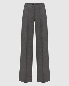Dolce&Gabbana Gray wool and cashmere checked pants FTC17TFQ2O5