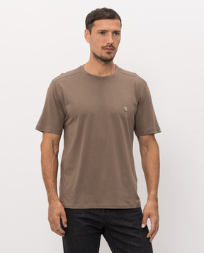 Stefano Ricci Brown T-shirt with emblem SFRMNH6104920803