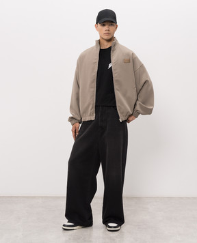 AMIRI Black jeans with logo patch AMBMJE1145