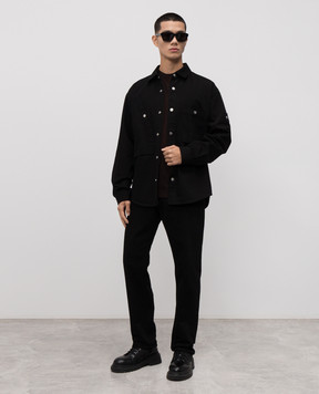 Stone Island Brown T-shirt with logo patch K2S152100034S0F11