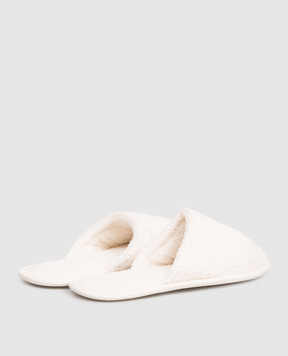 L'appartement Chicago ivory terry slippers CHICAGOSLIPPERS