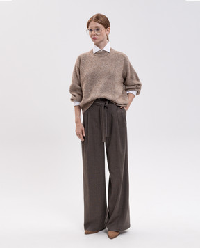 Peserico Beige wool sweater with sequins S99531F05B9202