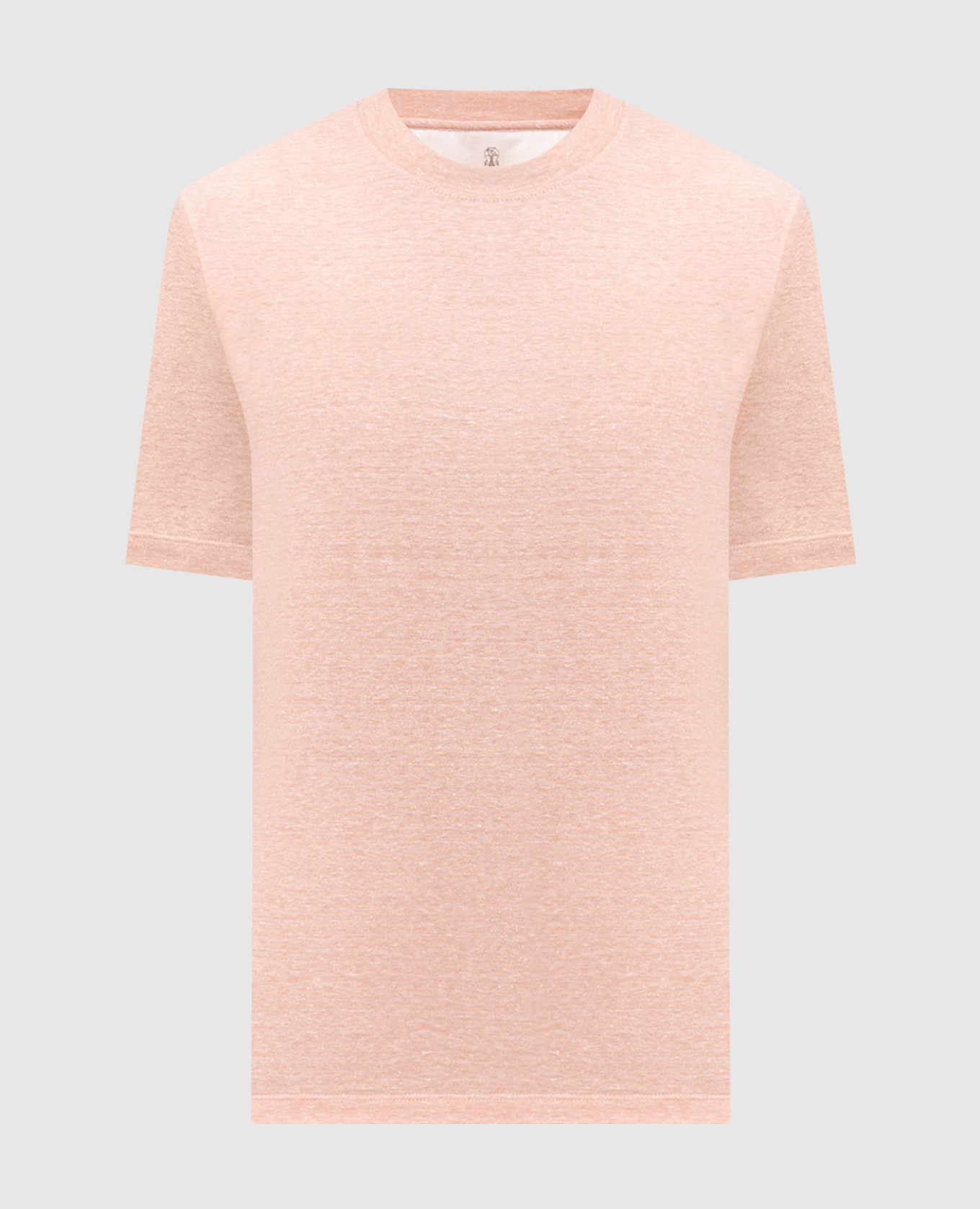 Pink melange linen t-shirt