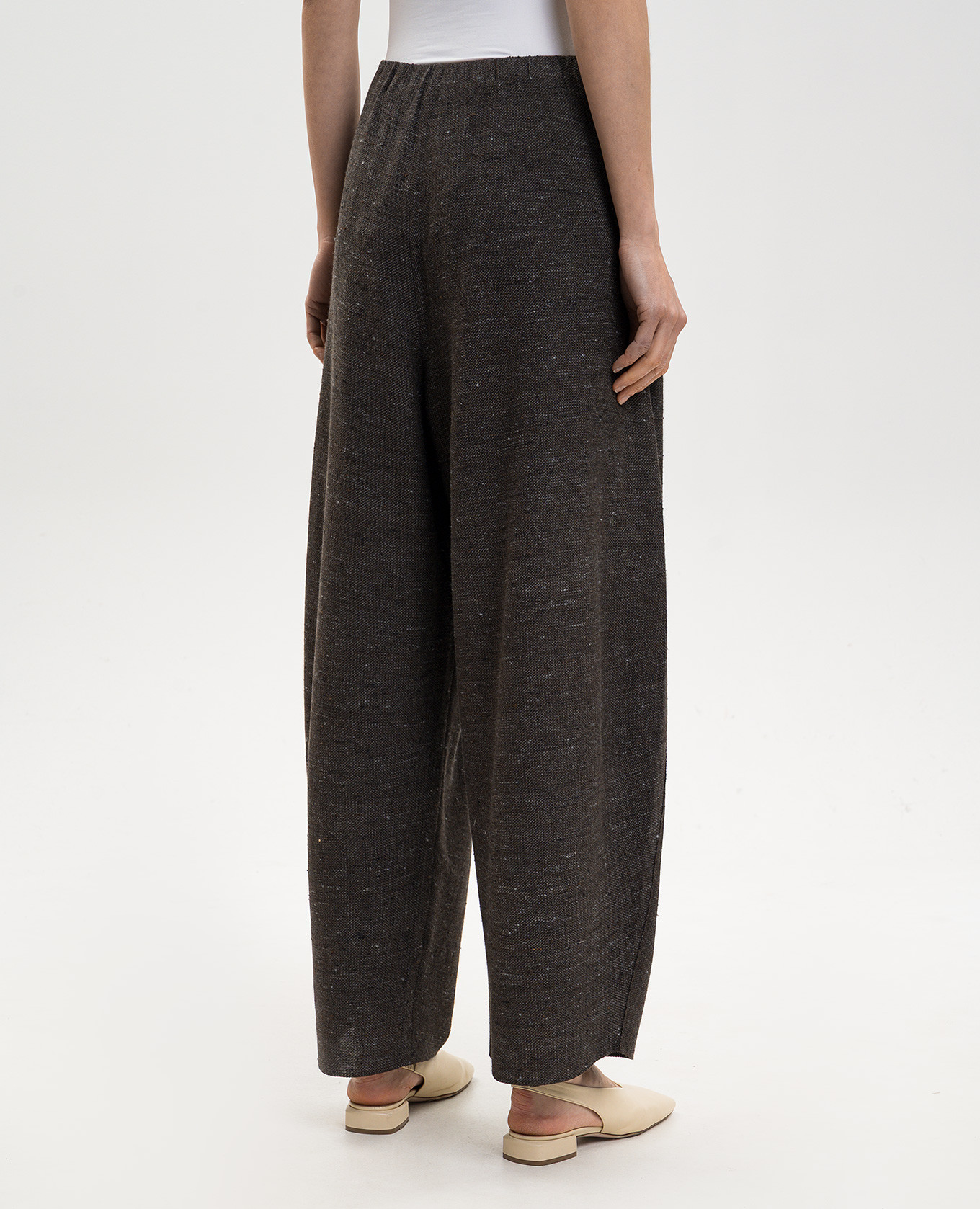 

Dark brown silk pants BOBOUTIC