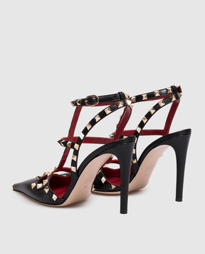 Valentino Black Rockstud leather sandals 9W2S0PV4WZD