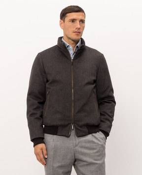 MooRER DONIZETTI dark brown wool and cashmere down jacket DONIZETTILS9