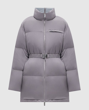 Be Florence Gray down jacket with embroidered emblem BE2618