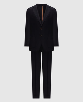 Enrico Mandelli Blue wool and cashmere suit A9AL035804
