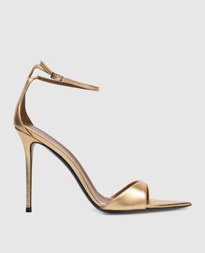 Giuseppe Zanotti Intrigo gold leather sandals I400005