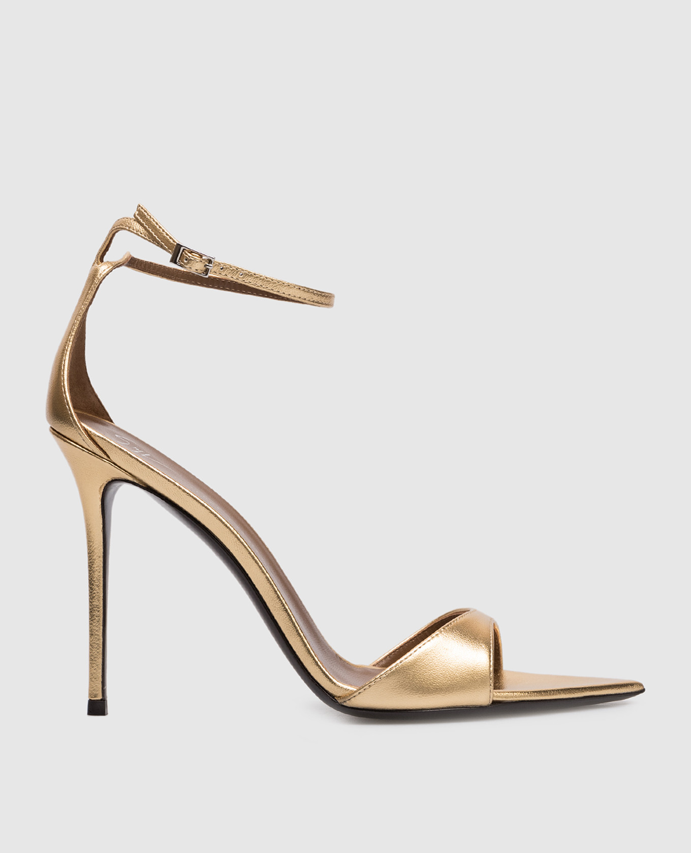 Intrigo gold leather sandals