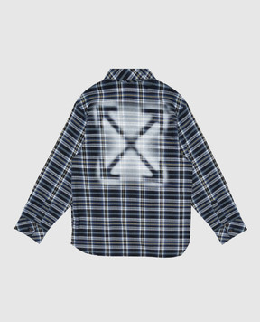 Off-White Children's blue patterned shirt 44BGE007F26F001