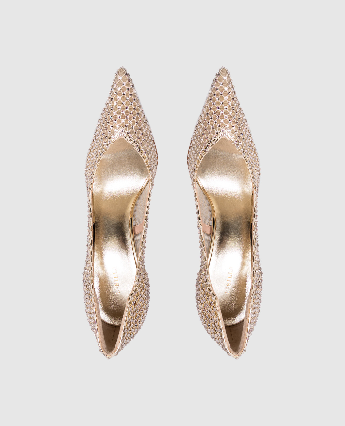 

Gilda gold shoes with crystals Le Silla, Golden