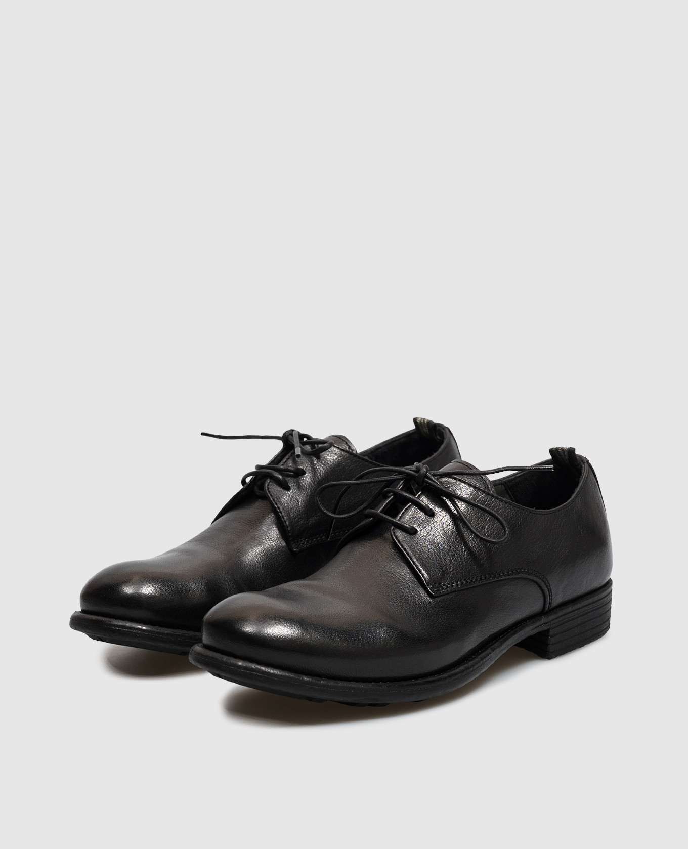 Calixte black leather derby shoes Officine Creative 2