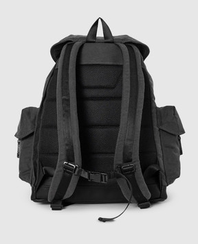 Juun.j Gray backpack with logo patch JC69D4P004